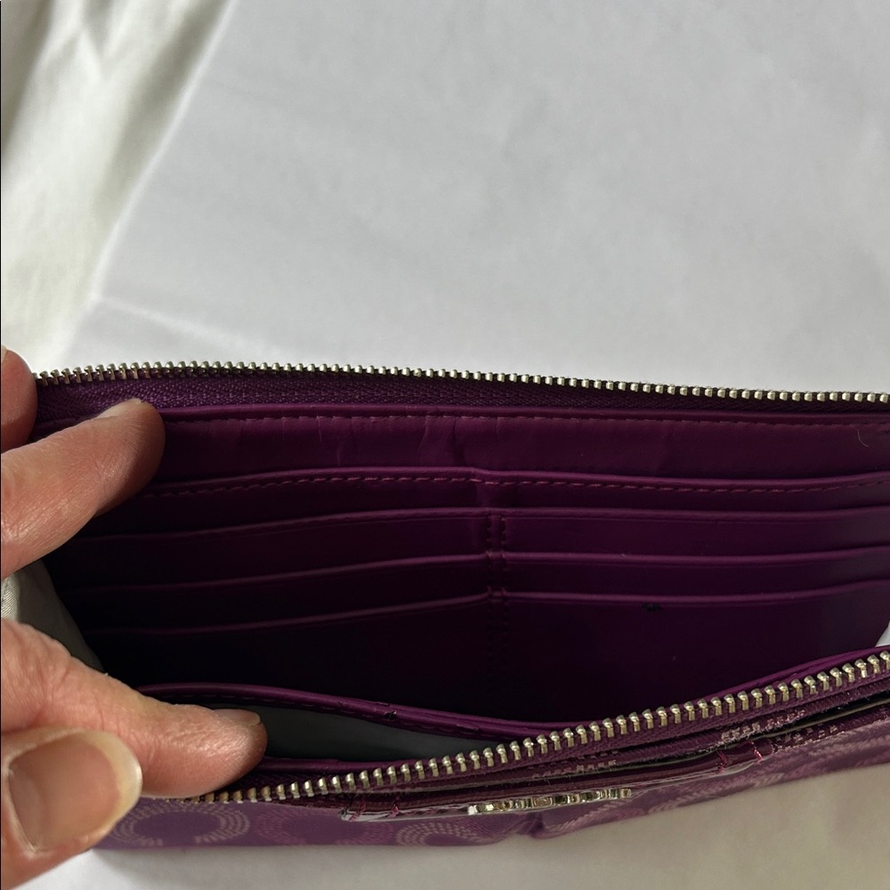 Coach Purple Wallet Wristlet - Picture 8 of 11